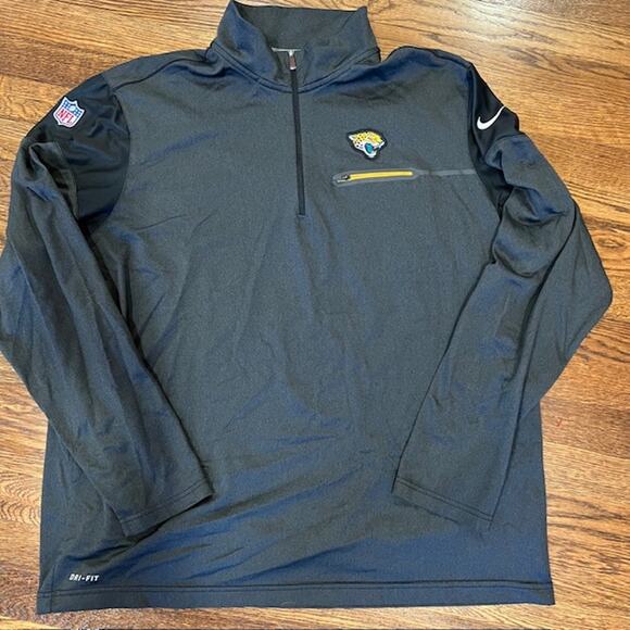 Jacksonville Jaguars Nike Dri-Fit Quarter Zip Pullover Mens XL NFL On Field - Picture 1 of 10